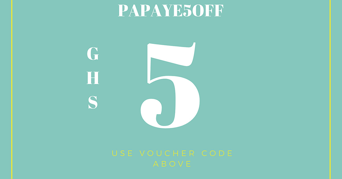 GET 5 CEDIS OF ANY PAPAYE ORDER USING VOUCHER CODE PAPAYE5OFF