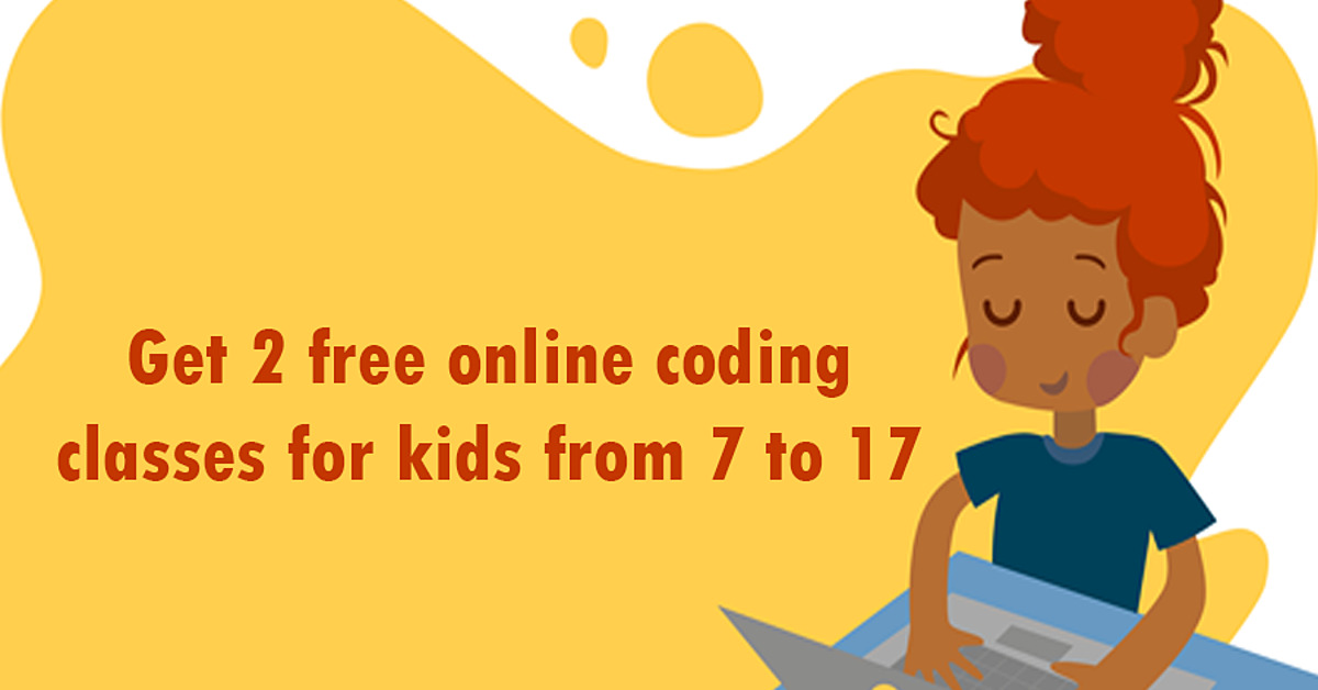 Get 2 free online coding classes for kids from 7 to 17 in Ghana